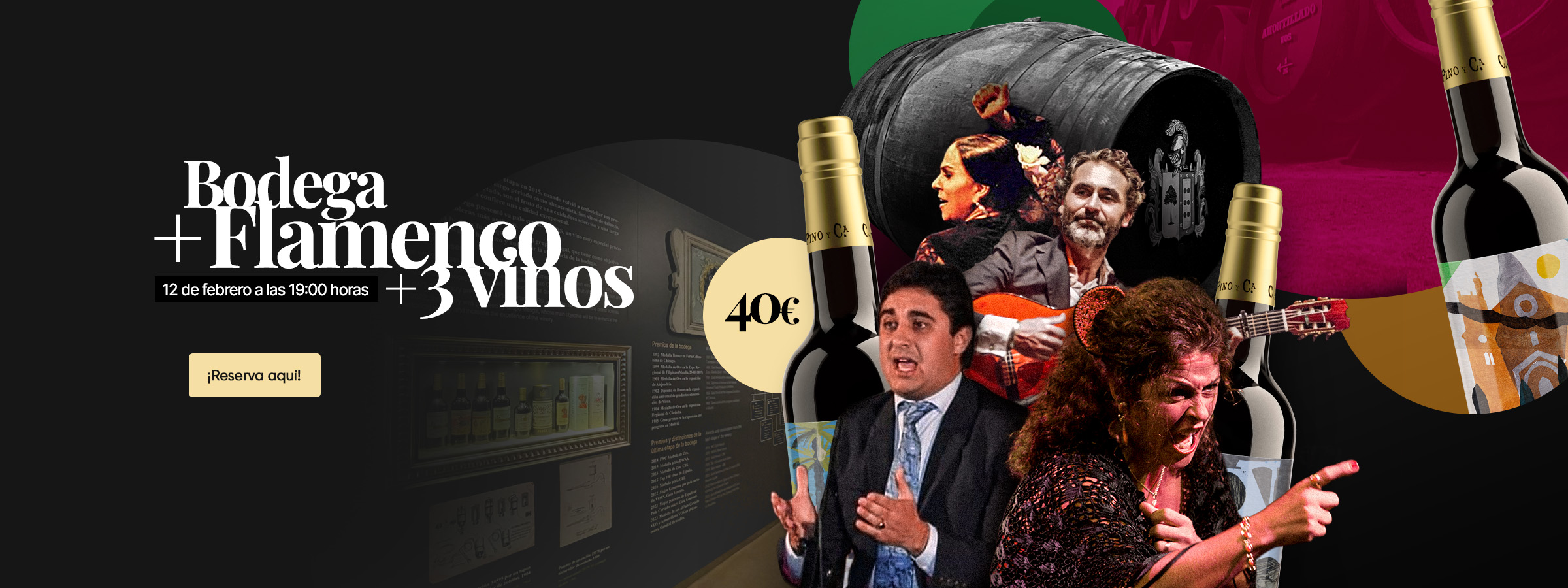 Visita a bodega + espectáculo flamenco - Cayetano del Pino & Cía